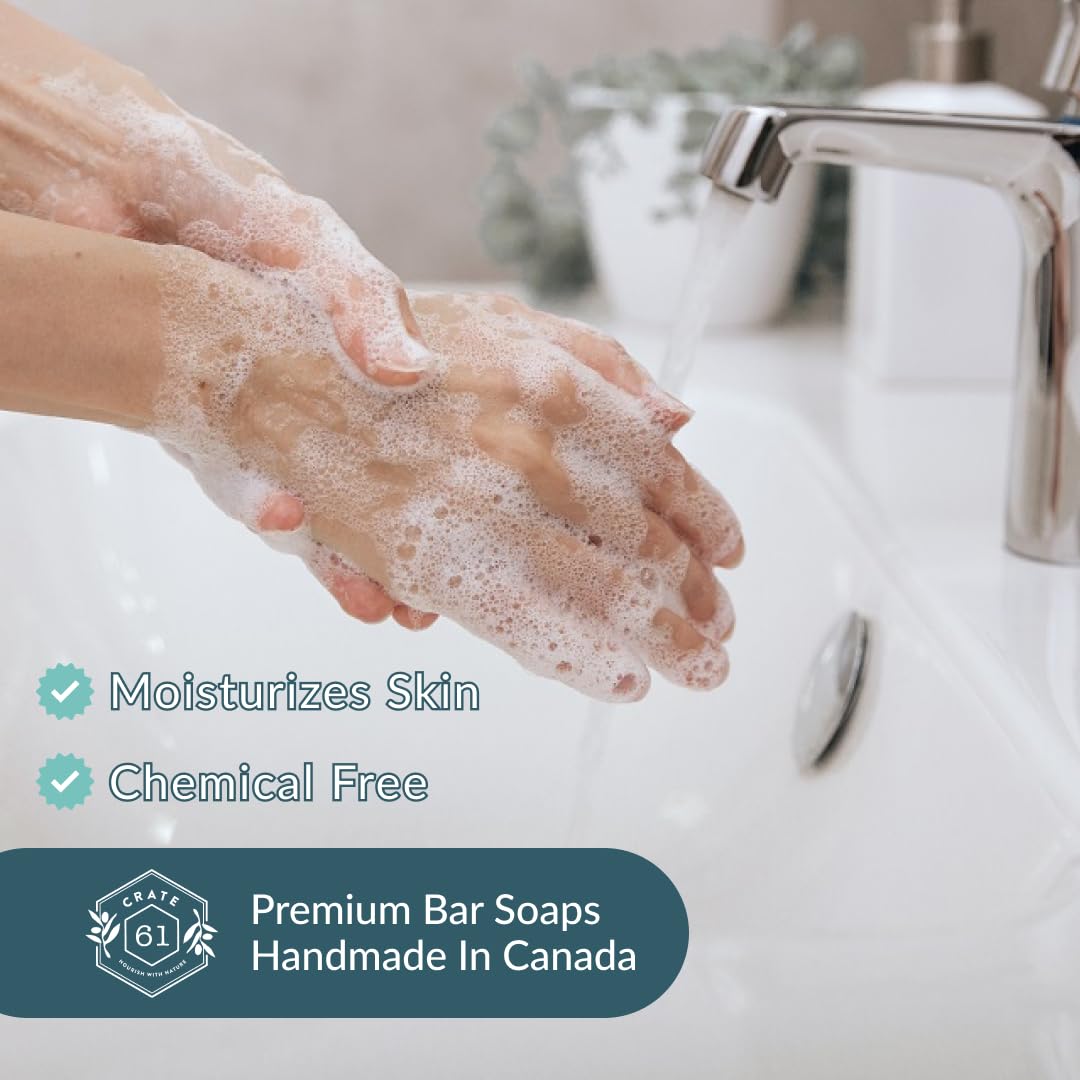 Handmade in Canada, Plant Based Cold Process Natural Bar Soap For Face And Body, With Premium Essential Oils, For Men And Women 3 Pack (Alpine & Spice)