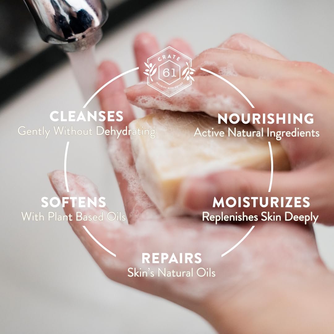 Handmade in Canada, Plant Based Cold Process Natural Bar Soap, With Premium Essential Oils, Dry Skin, Pack of 6 (For Him)