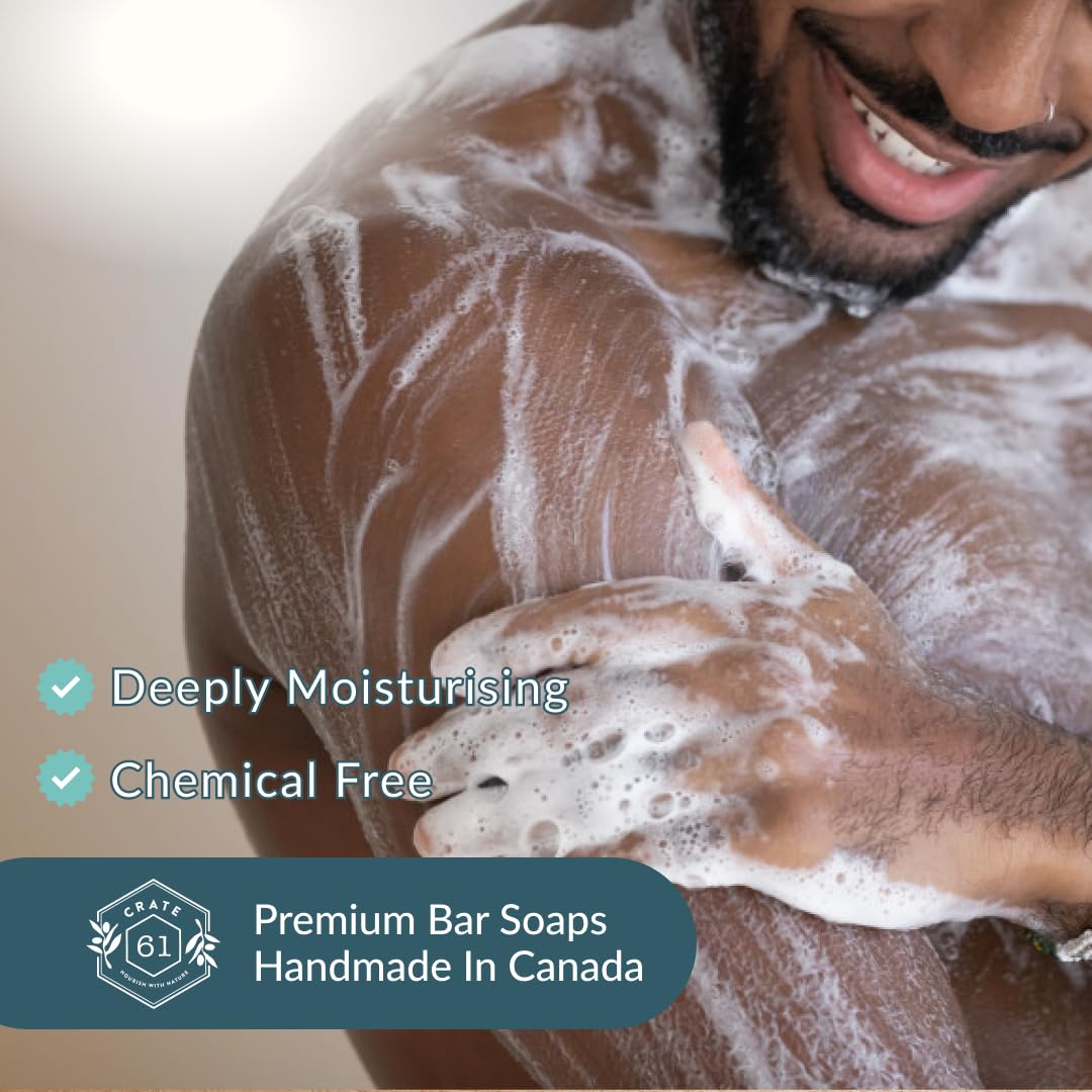 Handmade in Canada, Plant Based Cold Process Natural Bar Soap For Face And Body, With Premium Essential Oils, For Men And Women 3 Pack (Alpine & Spice)