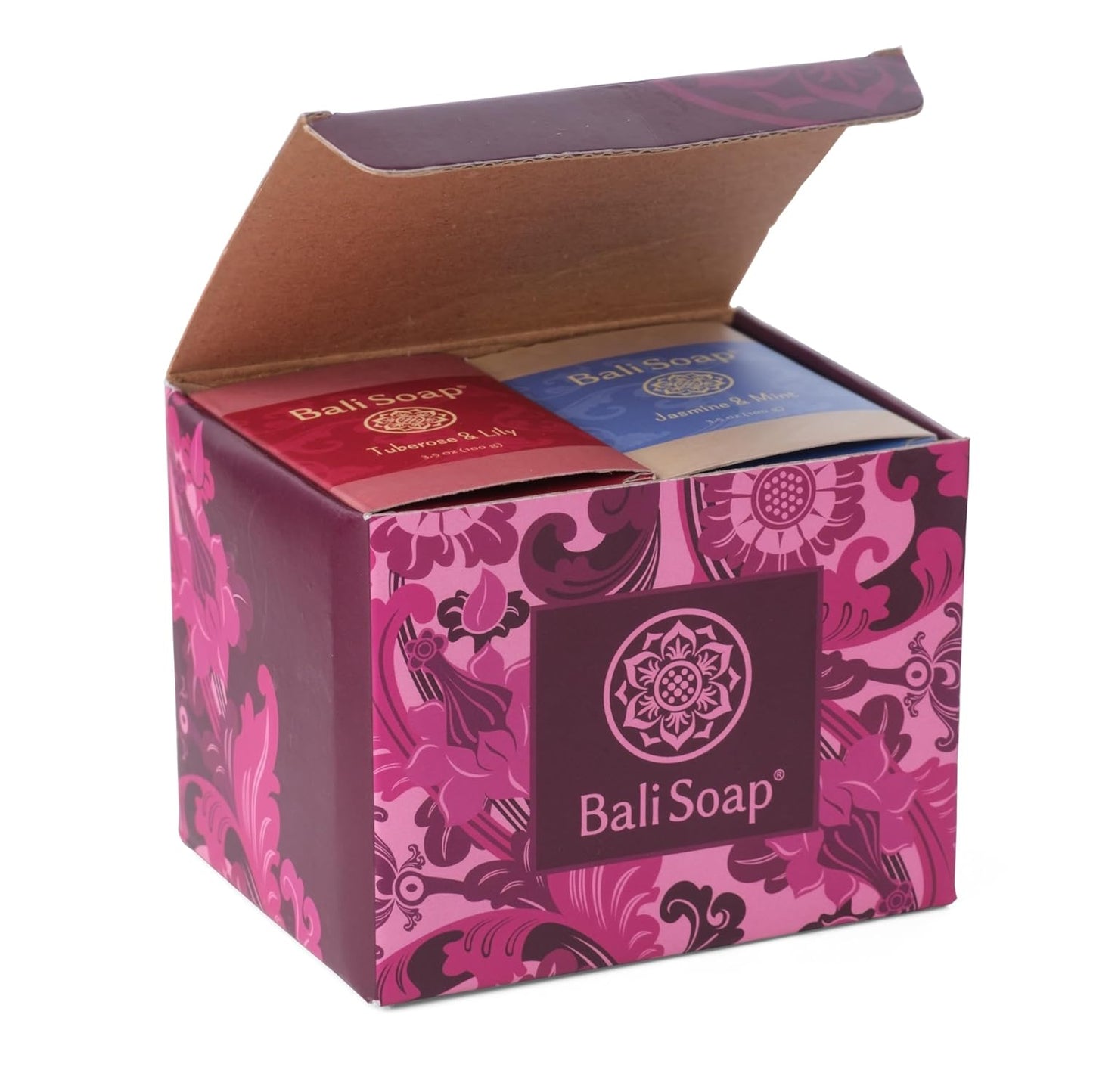 Bali Soap - Masculine Collection Natural Soap Bar Gift Set, 6 pc Variety Pack, Lemon-Pine, Ginger-Coffee, Sandalwood-Mint, Agarwood-Spice, Clove-Cinnamon, Eucalyptus-Lime 3.5 Oz each