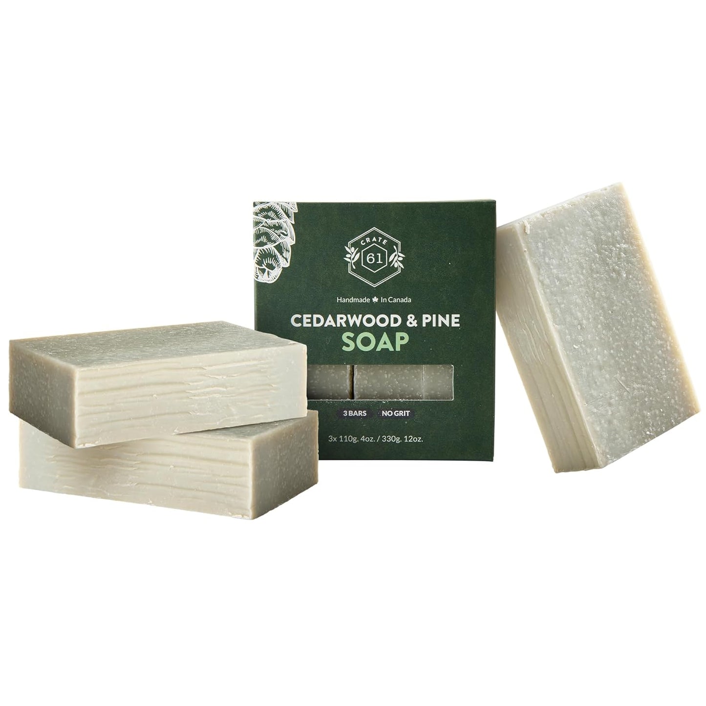 Handmade in Canada, Plant Based Cold Process Natural Bar Soap For Face And Body, With Premium Essential Oils, For Men And Women 3 Pack (Alpine & Spice)