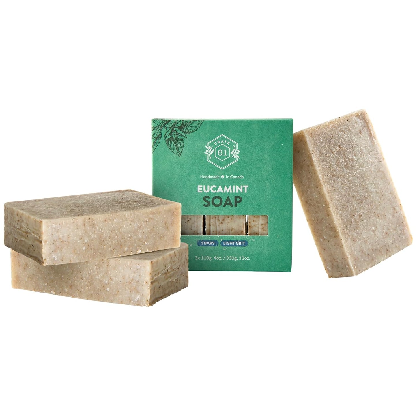 Handmade in Canada, Plant Based Cold Process Natural Bar Soap For Face And Body, With Premium Essential Oils, For Men And Women 3 Pack (Alpine & Spice)
