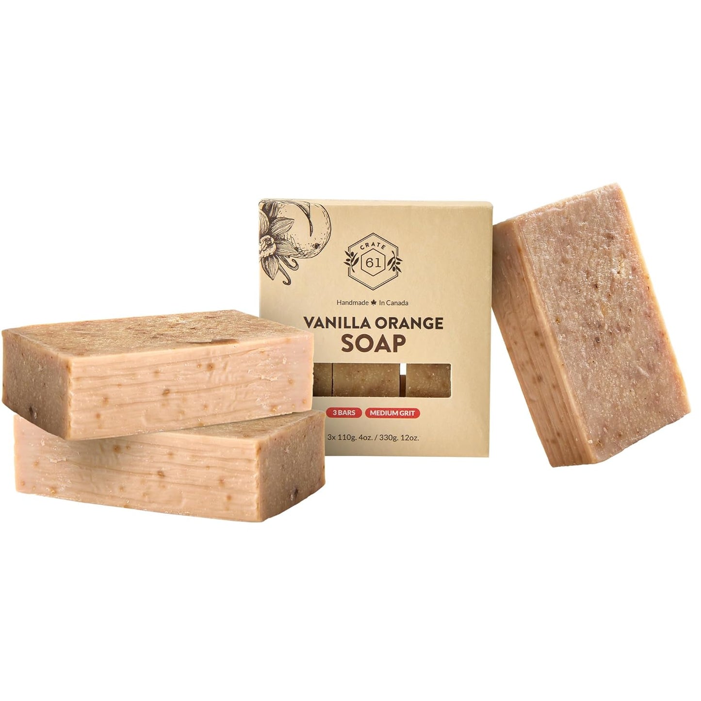 Handmade in Canada, Plant Based Cold Process Natural Bar Soap For Face And Body, With Premium Essential Oils, For Men And Women 3 Pack (Alpine & Spice)