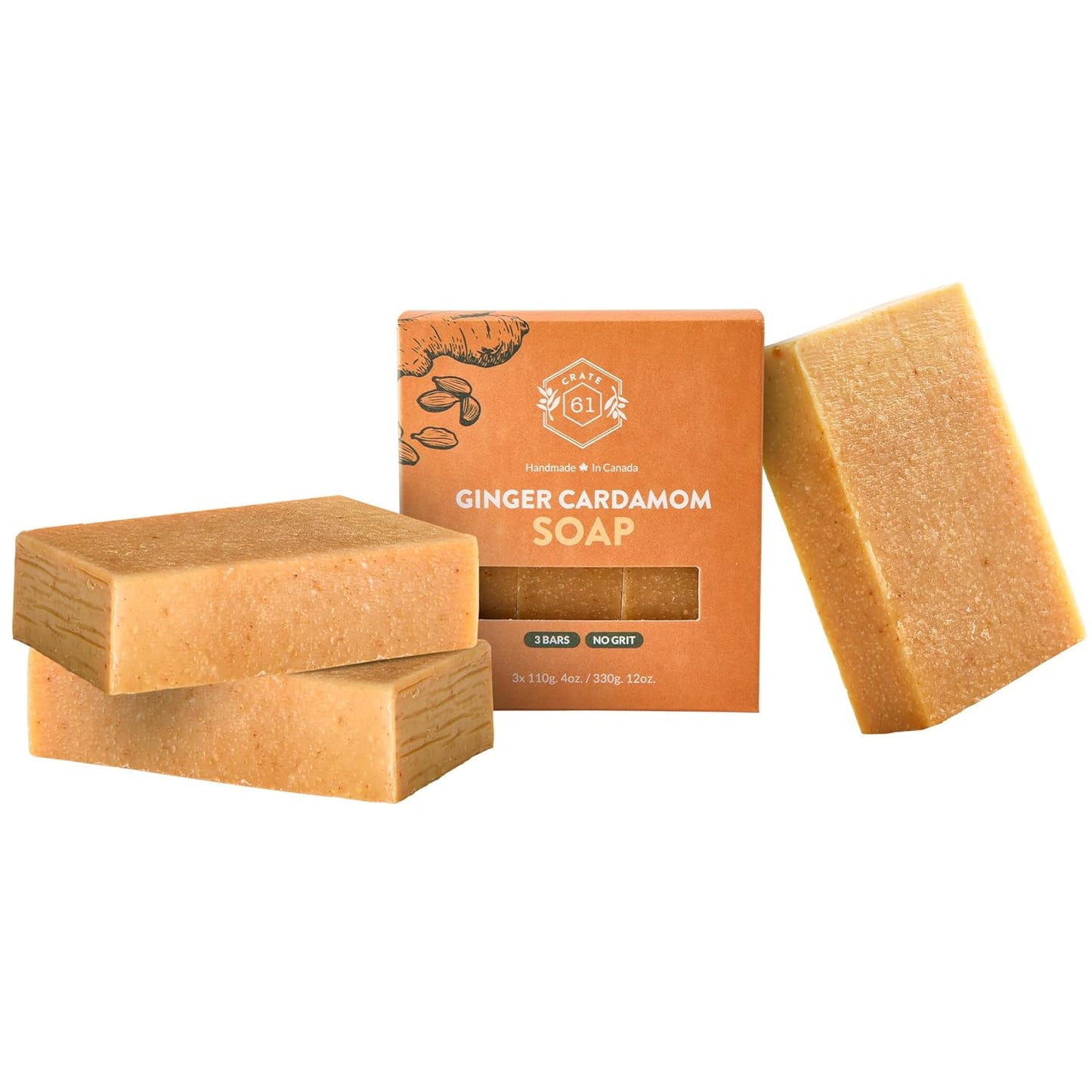 Handmade in Canada, Plant Based Cold Process Natural Bar Soap For Face And Body, With Premium Essential Oils, For Men And Women 3 Pack (Alpine & Spice)