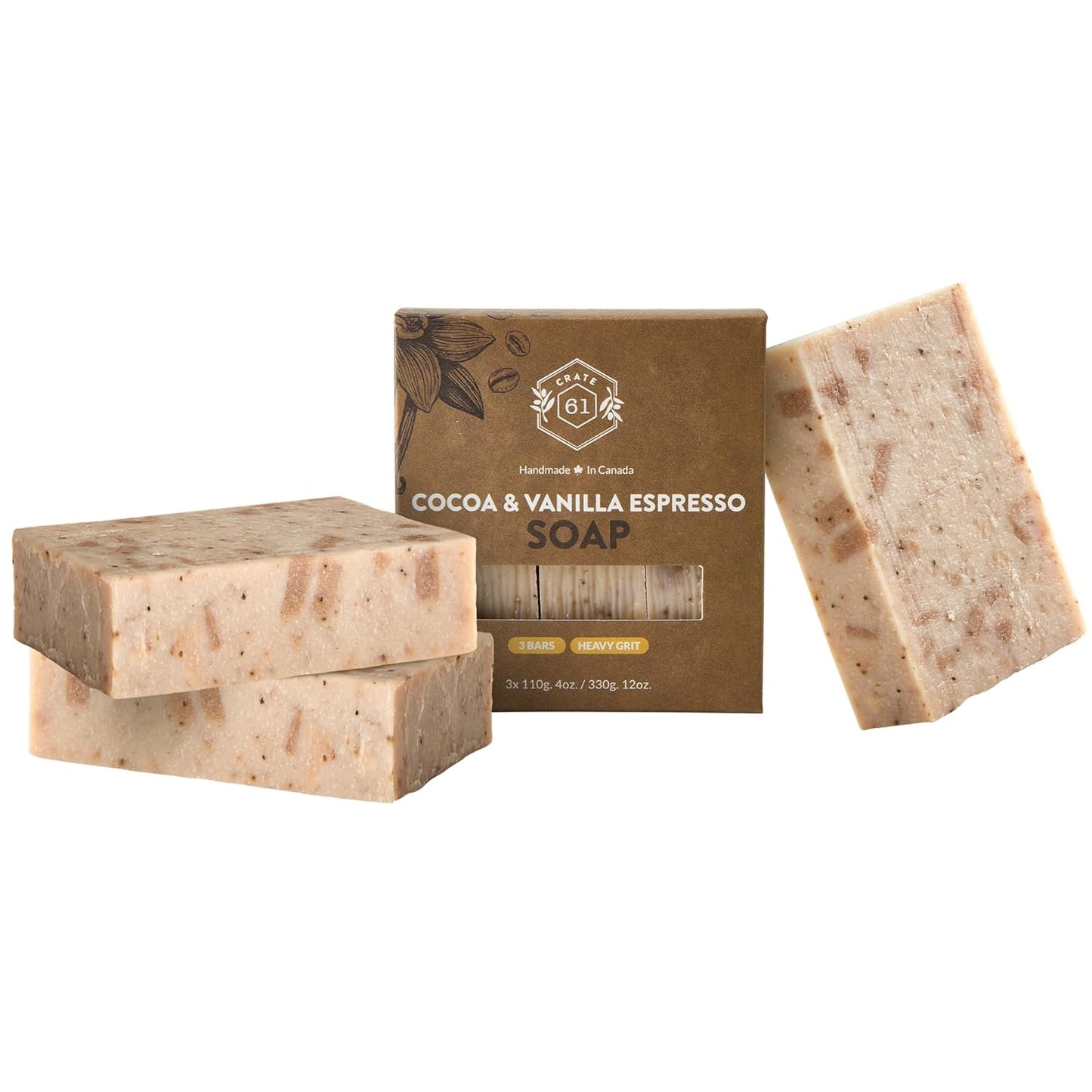 Handmade in Canada, Plant Based Cold Process Natural Bar Soap For Face And Body, With Premium Essential Oils, For Men And Women 3 Pack (Alpine & Spice)