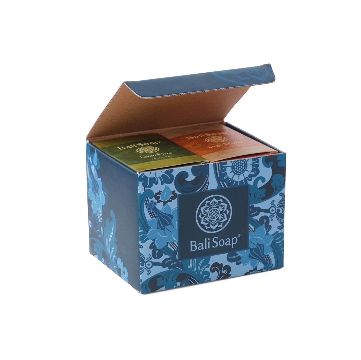 Bali Soap - Masculine Collection Natural Soap Bar Gift Set, 6 pc Variety Pack, Lemon-Pine, Ginger-Coffee, Sandalwood-Mint, Agarwood-Spice, Clove-Cinnamon, Eucalyptus-Lime 3.5 Oz each