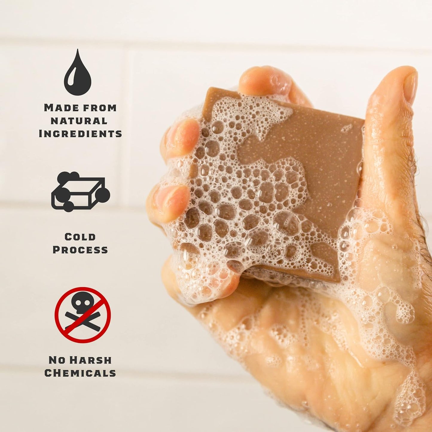 Dr. Squatch Natural Bar Soap for Men - Cold Process Soap with No Harsh Chemicals - Wood Barrel Bourbon, Fresh Falls & Birchwood Breeze (5 oz, 3-Pack)