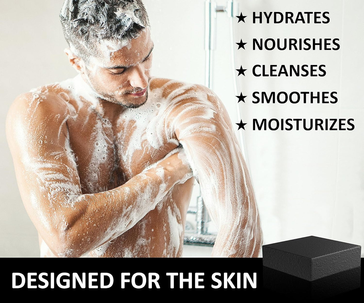 NATURAL AMERICAN Mens Organic Bar Soap, Masculine Scents, 100% Natural Soap for Men - Essential Oils, Organic Shea Butter Natural Body Soap, Natural Bar Soap for Men - ELEMENTS Body Soap 5 oz (6pk)