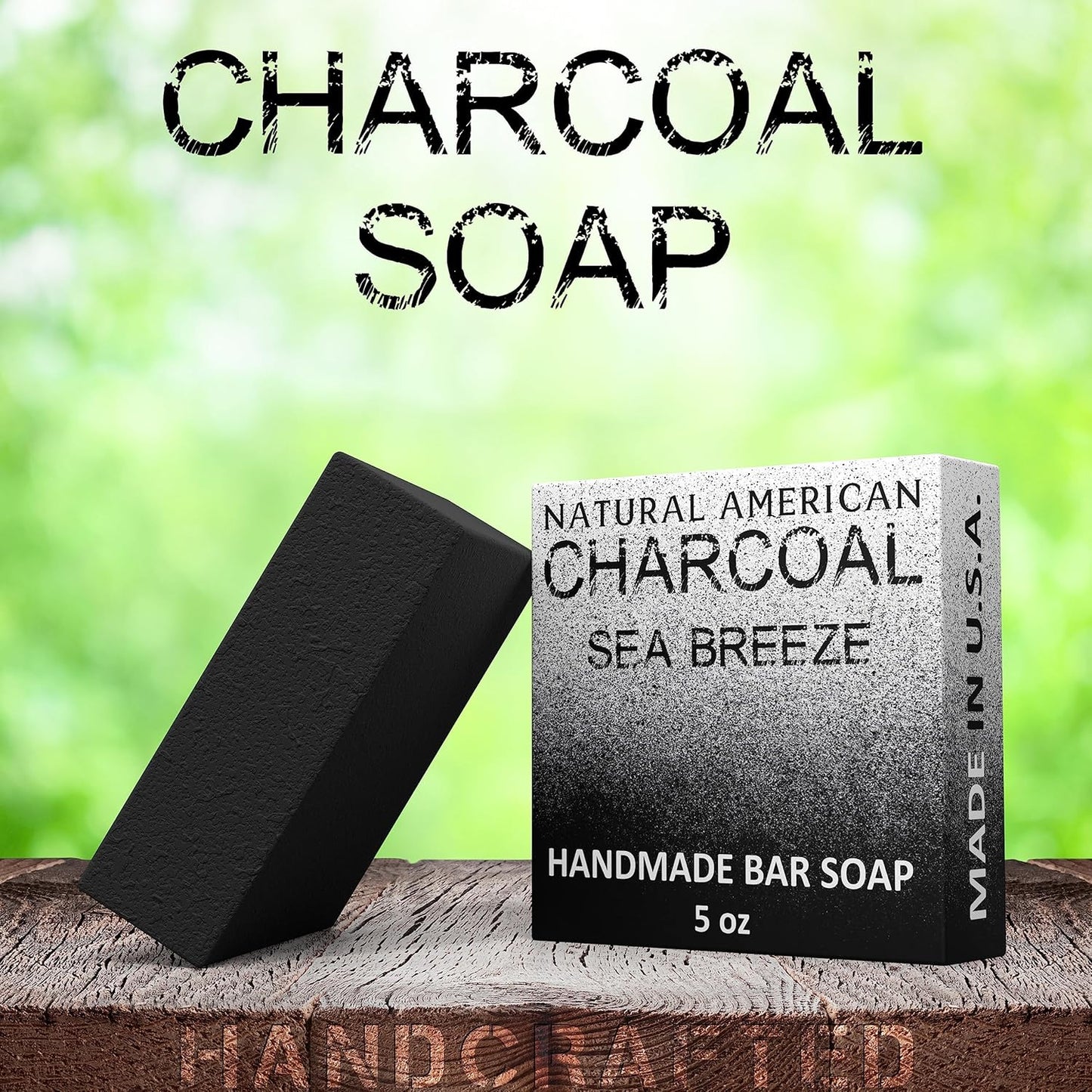 NATURAL AMERICAN Mens Organic Bar Soap, Masculine Scents, 100% Natural Soap for Men - Essential Oils, Organic Shea Butter Natural Body Soap, Natural Bar Soap for Men - ELEMENTS Body Soap 5 oz (6pk)
